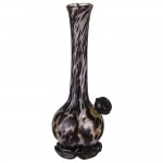 pipes cannabis Noble Glass Black Small Round Base Glass Bong with White Pattern