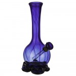 pipes cannabis Noble Glass Blue & Black Small Round Base Glass Bong