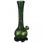pipes cannabis Noble Glass Green & Black Small Round Base Glass Bong