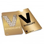 Moulins à Herbes cannabis V Syndicate Grinder Card - Classic V Metallic Gold