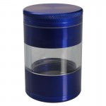 Moulins à Herbes cannabis Aluminum Grinder– Blue - 4 part – 50mm - with Window