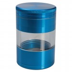 Moulins à Herbes cannabis Aluminum Grinder– Turquoise - 4 part – 50mm - with Window