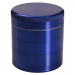 Aluminum Grinder - Blue - 50mm- 5-part - Double Screen