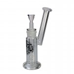 pipes cannabis Glass Black Leaf Bong with Reinforced Slot Diffuser