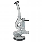 pipes cannabis Blaze Glass – Mini Donut Oil Bong with Inline Diffuser & Reinforced Downstem – Bent Mouthpiece