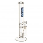 SYN Glass – 38 Fixed Dome Perc Glass Bong – Sky Blue Label