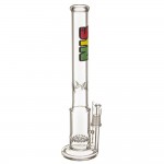 SYN Glass – Mini Disc Perc Bong – Rasta Label