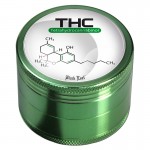 Moulins à Herbes cannabis Black Leaf – THC Metal Herb Grinder – 4-part - 50mm - Green