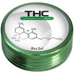 Black Leaf - THC Metal Herb Grinder - 2-part - 50mm - Green