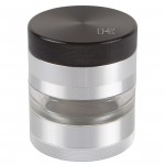 Kannastor - 2.2 inch Aluminium 4-part Grinder - Solid Top & Clear Jar