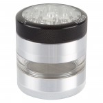 Kannastör 2.2 inch Aluminium 4-part Grinder | Clear Top & Clear Jar