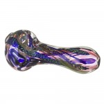 Glass Spoon Pipe - Inside Out Fume Dicro Colored Canes