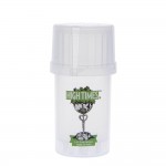 Moulins à Herbes cannabis Medtainer - Storage Container with Built-In Grinder - Cannabis Cup - Clear with Clear Lid
