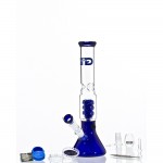 pipes cannabis Grace Glass - Beaker Vapor Ice Bong with Spiral perc - Blue