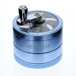 Moulins à Herbes cannabis Amsterdam 420 - Aluminum Window Crank Herb Grinder - 4-part - 60mm - Choice of 6 colors