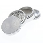 Magno Mix Lasered Aluminum Herb Grinder 50mm - Magno 420 Leaf Logo - 4-part