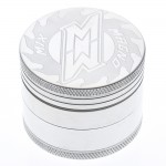 Magno Mix Lasered Aluminum Herb Grinder 50mm - Magno Blades Logo - 4-part
