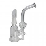Blaze Glass - Recycler Bubbler with Clear Diffuser Downstem - Bent Mouthpiece
