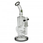 Black Leaf - Glass Recycler Bubbler with Inline Slit Diffuser
