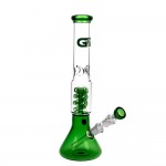 pipes cannabis Grace Glass - Beaker Ice Bong with Spiral Perc - Green
