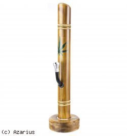 pipes cannabis Bang en bois avec feuille de luxe