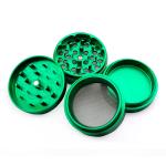 Aluminum Herb Grinder with Pollen Screen 56mm - 4-part - Various Colors