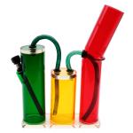 Acrylic bong- 3 color double reservoir