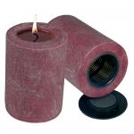 Candle Safe Fossil burgundy red