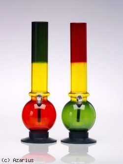 pipes cannabis Bang acrylique Rasta, large