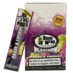 Blunt Wrap Double Platinum 2x - Grape-A-Licious Cigar Wraps - Box of 25 Packs