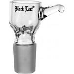 Black Leaf - Glass Slide Bowl - Built-in Glass Screen