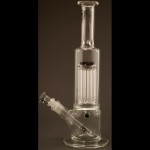 pipes cannabis 4.O Glass - by E.Ross -  Reinforced Worked 12 Arm Tree Tube