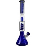 Blaze Glass -  Premium Percolator Ice Bong blue - Beaker base