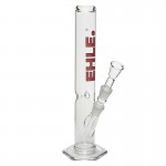 pipes cannabis EHLE. Glass - Straight Cylinder Bong 500ml - Ice Notches - Red logo
