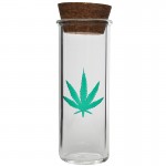 pipes cannabis Engraved stash jar with Leaf