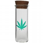 Engraved stash jar with Leaf