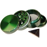 Moulins à Herbes cannabis Aluminium Grinder 4 part green