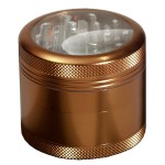 Black Leaf - Aluminum Window Herb Grinder - 4 part - 52mm - Bronze