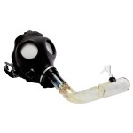 pipes cannabis Gas Mask Bong - Sealed Glass Tube Curved