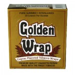 Papiers à Rouler cannabis Golden Wrap Cognac Flavored Blunt Papers - Wholesale Box