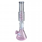 Black Leaf - 2-Piece Spiral Percolator Bong - Liquid Cooling - Pink