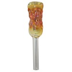 Glass Slide Bowl - Fume on Colored Glass with Clear Swirls - Choice of 5 colors