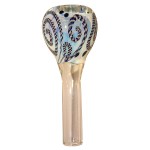 Glass Slide Bowl - Fume with Latticino Ribbon Cane