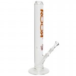 ROOR Zumo Straight Cylinder Glass Ice Bong | Orange Logo