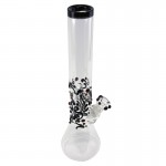Beaker Base Bong - Color Work, Dots and Marbles - Choice of 8 Colors