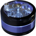 Moulins à Herbes cannabis Crank Herb Grinder - Black/Blue - 3-part