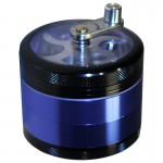 Crank Herb Grinder - Black/Blue - 4-part