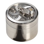 Moulins à Herbes cannabis Crank Herb Grinder - Silver - 4-part