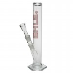 pipes cannabis EHLE. Glass - Straight Cylinder Bong 500ml  - White logo