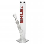 pipes cannabis EHLE. Glass - Straight Cylinder Bong 500ml  - Red logo